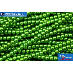 Czech glass pearls green (70459) 3mm