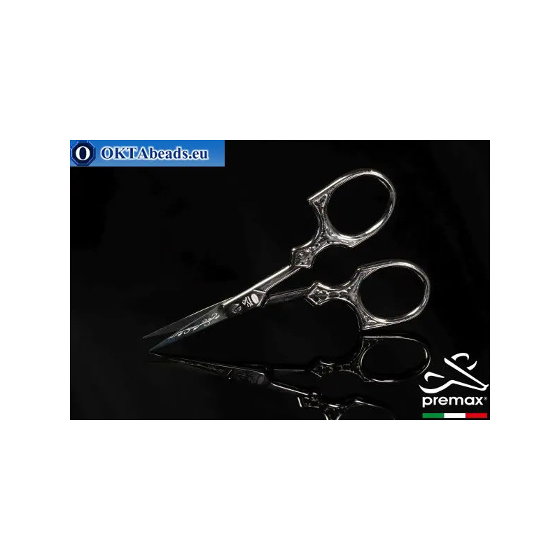 Embroidery Scissors Premax Arabesque vintage finishing Black 9cm