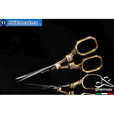 Embroidery Scissors Premax 24k Gold Plated 10cm