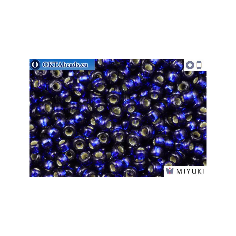 MIYUKI Beads DURACOAT Silver Line Navy Blue (4281) 11/0