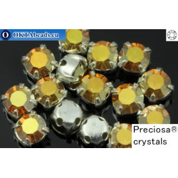 Sew on Preciosa MAXIMA chaton in set Crystal Sunrise - Silver ss16/4mm