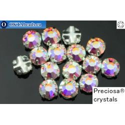 Sew on Preciosa MAXIMA rose strass in set Crystal AB - Silver ss16/4mm
