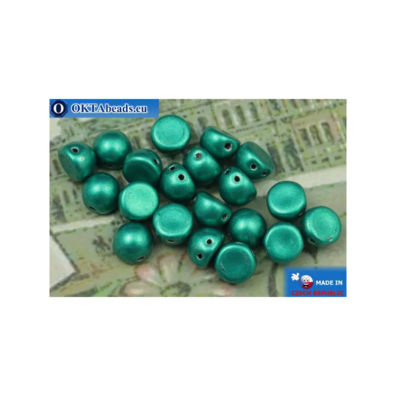 Cabochon Beads blue metallic (05A04) 6mm