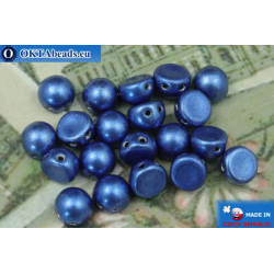 Cabochon Beads blue metallic (04B05) 6mm