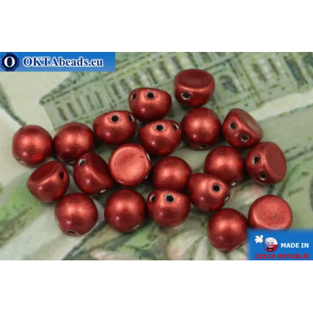 Cabochon Beads red metallic (05A08) 6mm