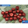 Cabochon Beads red metallic (05A08) 6mm