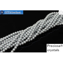 Preciosa crystal pearls Pearlescent Grey 4mm