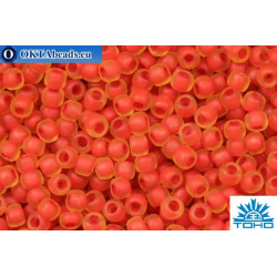 TOHO Beads Round Inside Color Frosted Lt Topaz/Hyacinth Lined (388F) 11/0