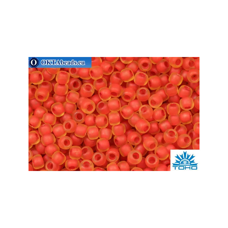 TOHO Beads Round Inside Color Frosted Lt Topaz/Hyacinth Lined (388F) 11/0