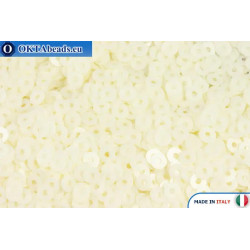 Italian flat sequins Bianco Avorio Opaline (1024) 3mm