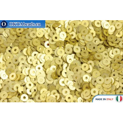 Italian flat sequins Oro Giallo Satinati (236W) 3mm