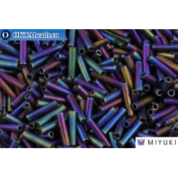 Miyuki Slender Bugle Matte Black AB (401FR) 1
