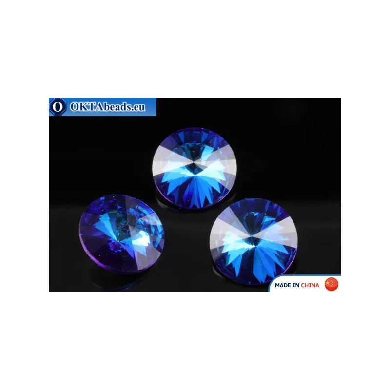Chinarovsky Rivoli - Bermuda blue 14mm