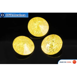 Chinarovsky Rivoli - Frosted Light Topaz 14mm