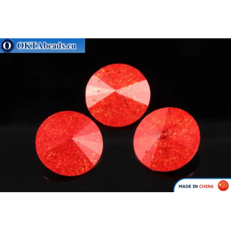 Chinarovsky Rivoli - Frosted Hyacinth 14mm