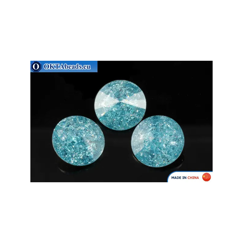 Chinarovsky Rivoli - Frosted Indicolite 14mm