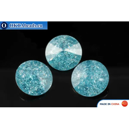 Chinarovsky Rivoli - Frosted Indicolite 14mm