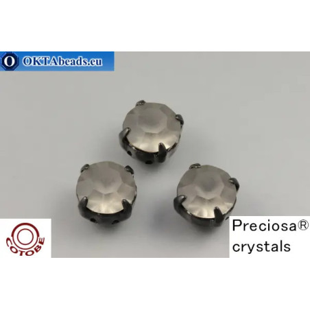 Sew on Preciosa chaton in set + COTOBE coating Black Diamond Matt - Black ss39/8