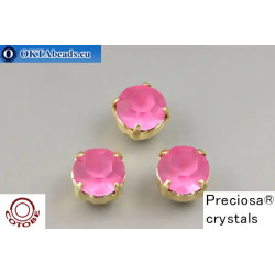 Sew on Preciosa chaton in set + COTOBE coating Rose Matt - Gold ss39/8