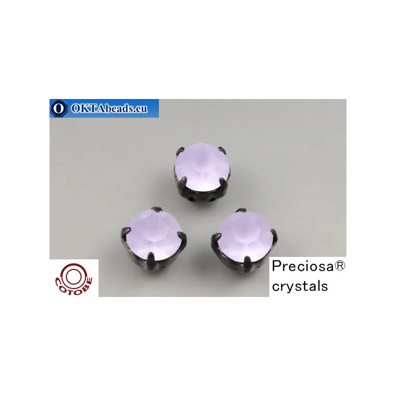 Sew on Preciosa chaton in set + COTOBE coating Violet Matt - Black ss39/8