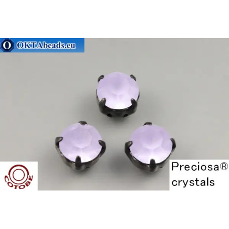 Sew on Preciosa chaton in set + COTOBE coating Violet Matt - Black ss39/8