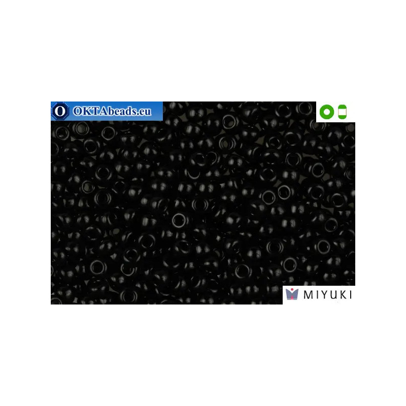 MIYUKI Beads Black Opaque 8/0 (401)