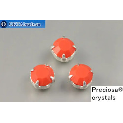 Sew on Preciosa chaton Maxima in set Coral - Silver ss39/8