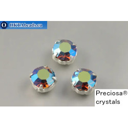 Sew on Preciosa chaton Maxima in set Smoked Topaz AB - Silver ss39/8