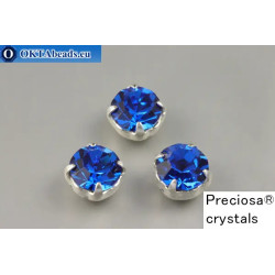 Sew on Preciosa chaton Maxima in set Capri Blue - Silver ss39/8