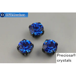 Sew on Preciosa chaton Maxima in set Capri Blue - Black ss39/8