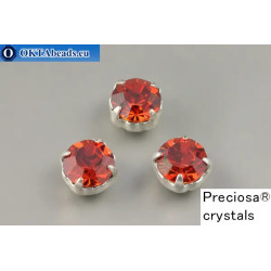 Sew on Preciosa chaton Maxima in set Crystal Red Flame - Silver ss39/8