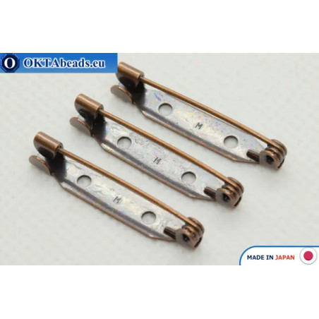 Jewellery brooch pin bar Japan Antique Copper30mm