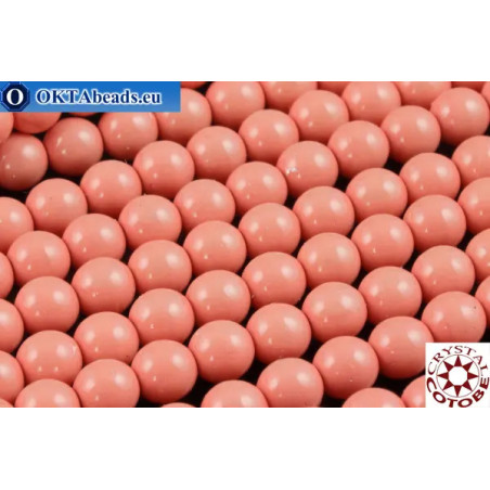 COTOBE Crystal Pearl Ceramic Salmon Rose 3mm