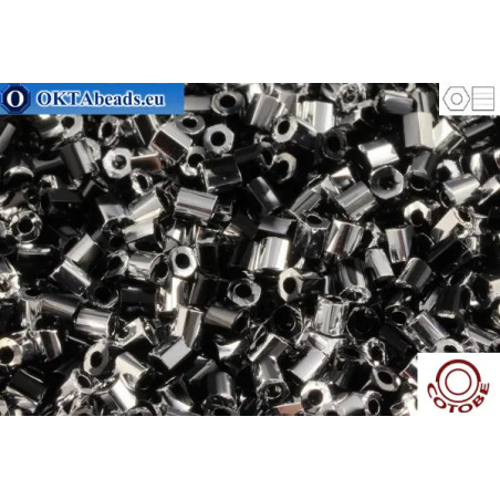 COTOBE Beads 2cut Black and Silver (06010) 11/0