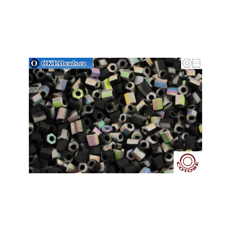 COTOBE Beads 2cut Black and Vitrail Mat (08010M) 11/0
