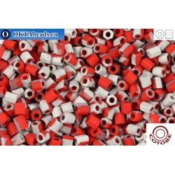 COTOBE Beads 2cut Brick-red and Silver Mat (06070M) 11/0