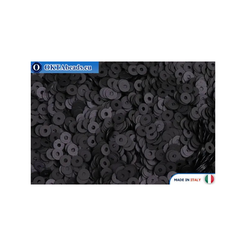 WH flat sequins Nero Satinati (996W ) 3mm