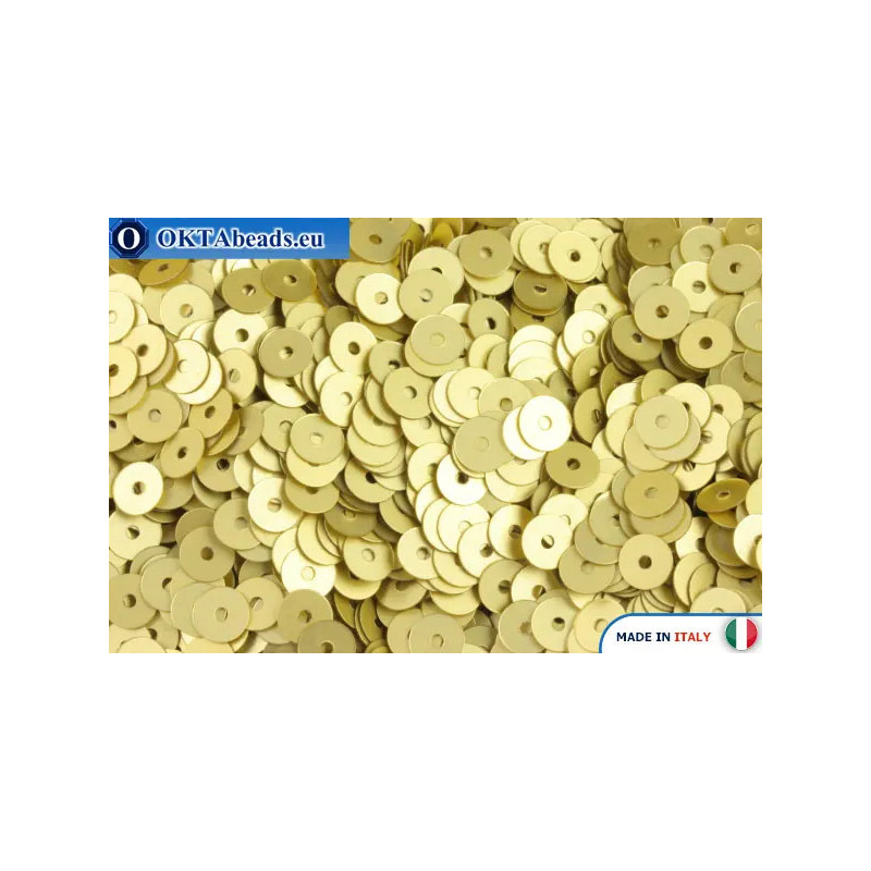 WH flat sequins Oro Giallo Satinati (236W ) 4mm