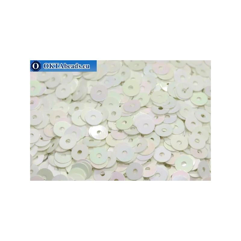 WH flat sequins Bianco Orientali (572) 4mm