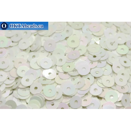 WH flat sequins Bianco Orientali (572) 4mm