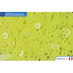 WH flat sequins Giallo Limone Opaline (2134) 4mm