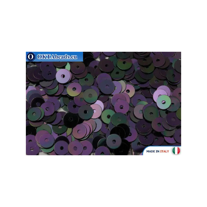WH flat sequins Black Orientali (5020) 4mm