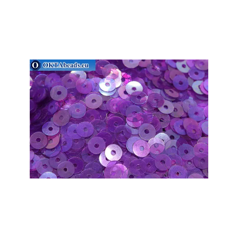 WH flat sequins Viola Irise Trasparenti (5080) 4mm