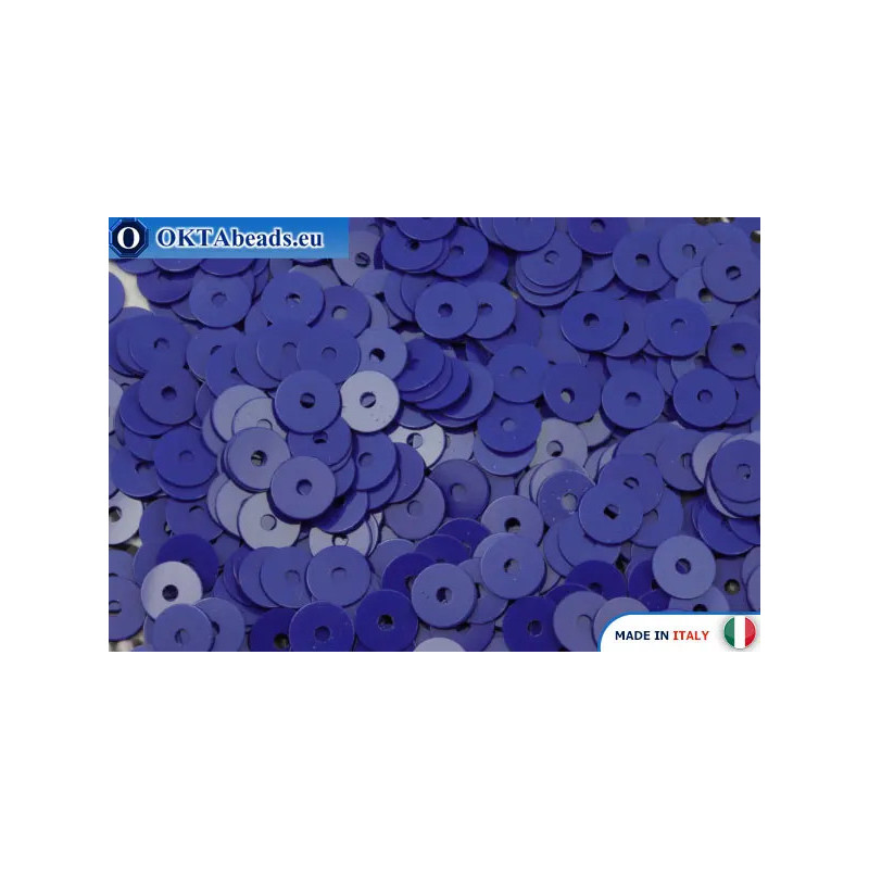 WH flat sequins Blu Elettrico Opaline (6774) 4mm