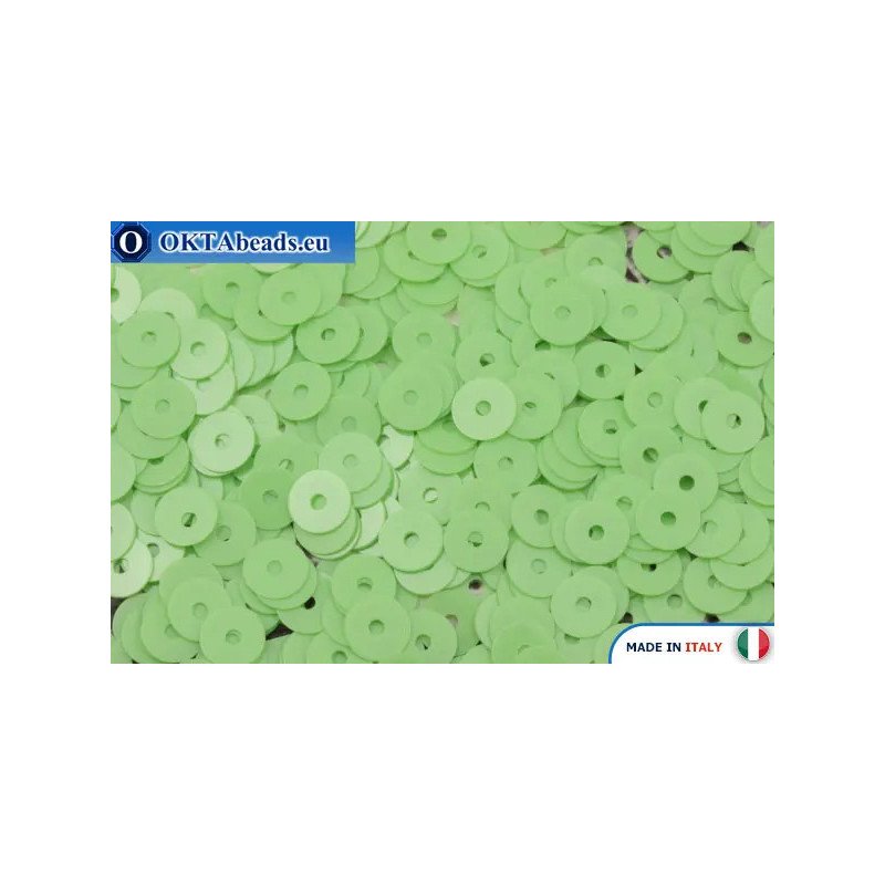 WH flat sequins Verde Chiaro Opaline (7664) 4mm