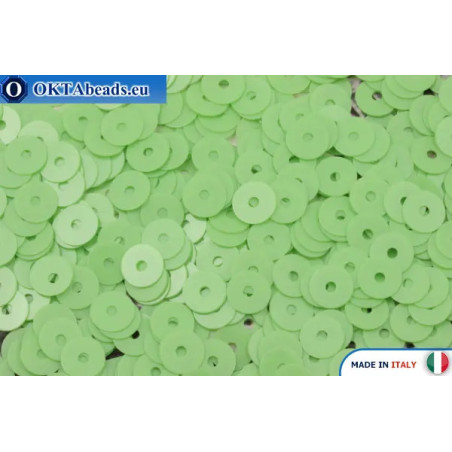 WH flat sequins Verde Chiaro Opaline (7664) 4mm