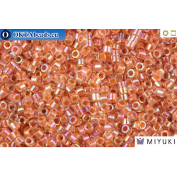MIYUKI Beads Delica Lined Peach AB 11/0 (DB54)