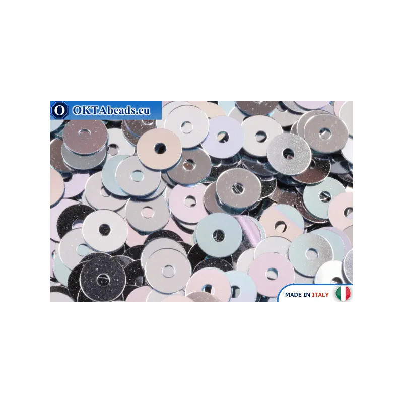 WH flat sequins Blu Irise Metallizzati (6015) 4mm