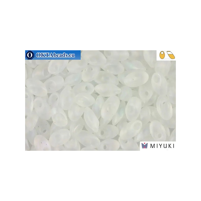 MIYUKI Long Magatama Beads Matte Crystal AB (131FR)
