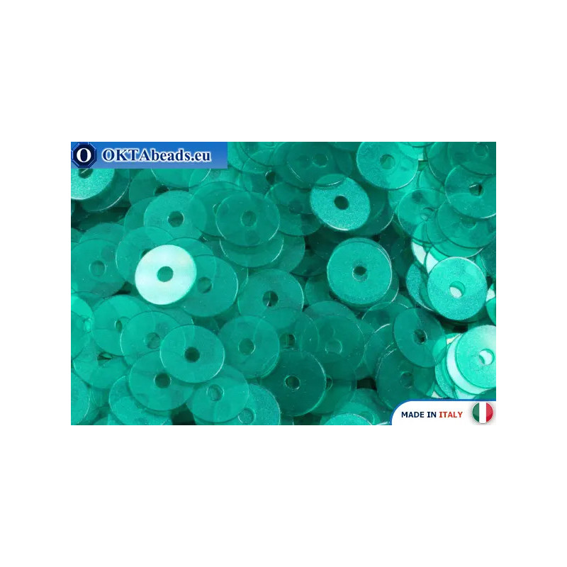 WH flat sequins Verde Perlato Mare (7407) 4mm